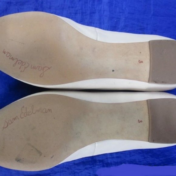 Sam Edelman Augusta Women's Nude Soft Leather Flats Size 8 w/Box - Picture 5 of 6